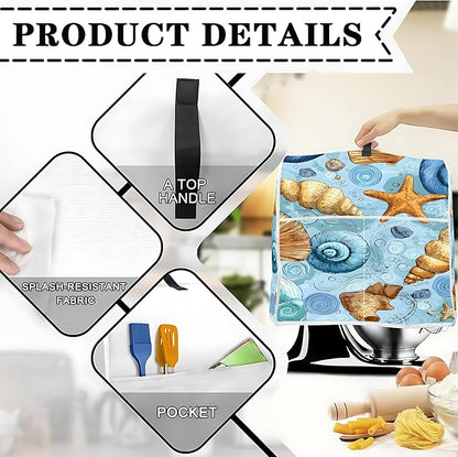 Mixer Dust Cover for 6-8 Qt Stand Mixer, Cloth Cover with 2 Storage Pockets for Stand Mixer Protective Covers Large for 6-8 Quart Mixer