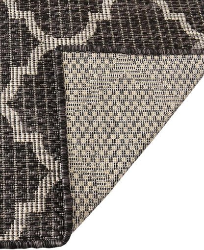 Unique Loom Outdoor Trellis Collection Area Rug - Trellis (Square 13' 0" x 13' 0", Black/ Ivory)