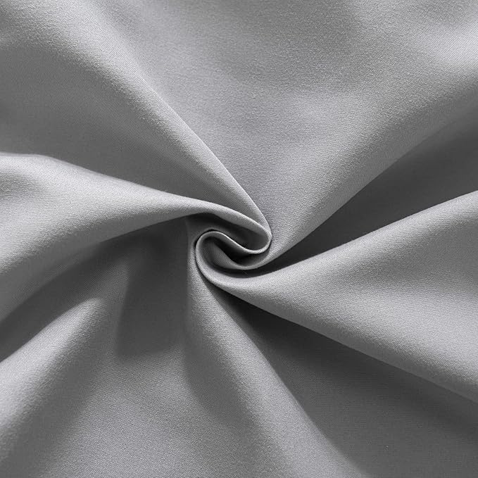 Bed Skirt Twin Size Ruffled Bed Skirt with Split Corners, 14 Inch Drop Dust Ruffle Bed Skirt with Platform, Light Gray