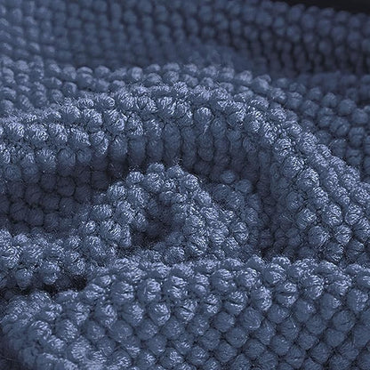 LOMAO Knitted Throw Blanket with Tassels Bubble Textured Lightweight Soft Throws for Couch Cover Home Decor (Navy, 50x60)