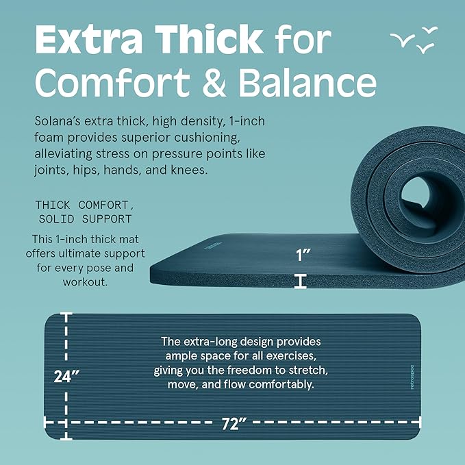 Retrospec Solana 1 inch Yoga Mat