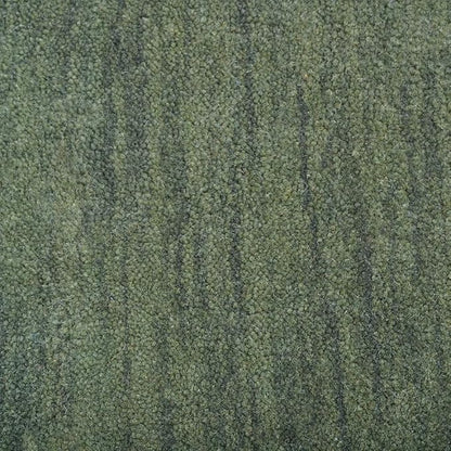 Hand Knotted Loom Wool ECO-Friendly Area Rugs - 10'x10', Square, Green Color, Solid Plain Design, High Pile Thick Handmade Anti Skid Area Rugs for Living Room, Bed Room (L00111)