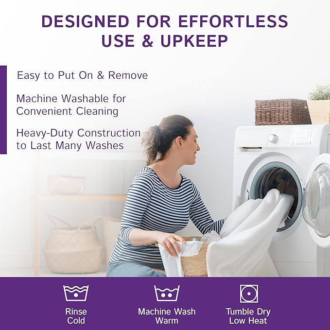 Olympic Queen (66"x80") Waterproof Mattress Protector - Super Queen Size Fitted Sheet Style - Hypoallergenic Premium Quality Cover Protects Against Dust