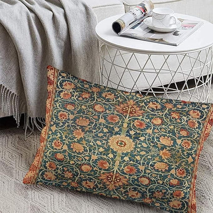 Holland Park William Morris Throw Pillow Covers 12x20 Inch Aesthetic Pillow Velvet Decorative Pillowcase Home Decor Living Room Cushion Case for Bed Sofa Couch