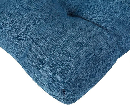 FUNHOME Outdoor Chair Cushions 19 x19 Inch,Water Resistant Tufted Seat Cushions 19",Reversible,Weather Resistant,Rounded Back Wicker Chair Cushion for Patio Garden Furniture(Light Blue)
