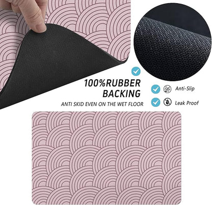 Dog Food Mat for Floors, Absorbent and Quick-Drying Pet Cat Food Mat,Anti-Fouling and Easy-to-Clean Pet Feeding Mat,Dog Bowl Mats for Messy Drinking Water Bowls.17x32inch Boho Style