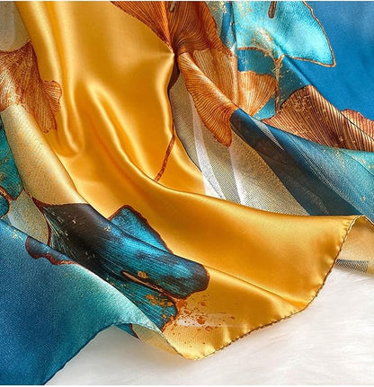 Fashion Scarves Scarf 100% Silk Feeling Scarf Silk Like Scarves Long Lightweight Sunscreen Shawls for Women