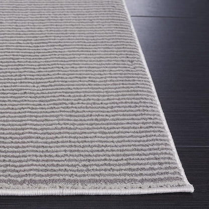 SAFAVIEH Revive Collection Area Rug - 6'7" Square, Grey, Solid Design, Non-Shedding & Easy Care, Ideal for High Traffic Areas in Living Room, Bedroom (REV102F)