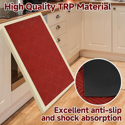 jxgzyy Commercial Christmas Red Carpet Runner, 3'11" x 9'10" Heavy Duty Hallway Runner Rug, Non Slip Area Rugs for Entryway, Outdoor Indoor Kitchen Mat for Living Room Garage Wedding Party Decor