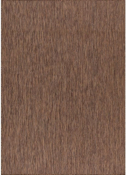 Washable Indoor Outdoor Rug Weather Resistant Carpet Modern Solid for Porch Deck Balcony Backyard Patio Rug 5x7 Gold Brown