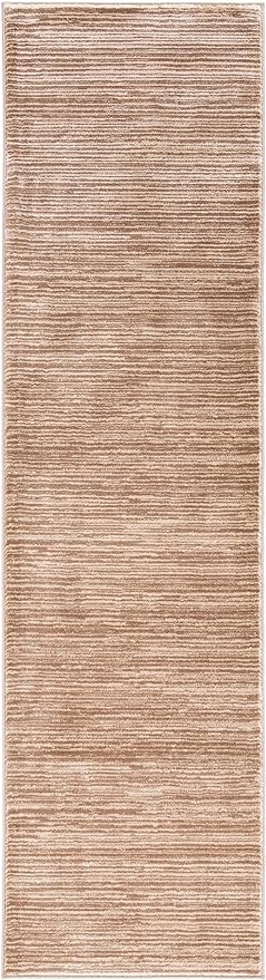 SAFAVIEH Vision Collection Runner Rug - 2'2" x 14', Light Brown, Modern Ombre Design, Non-Shedding & Easy to Clean, Ideal for Foyer, Hallway, Bedroom (VSN606C)