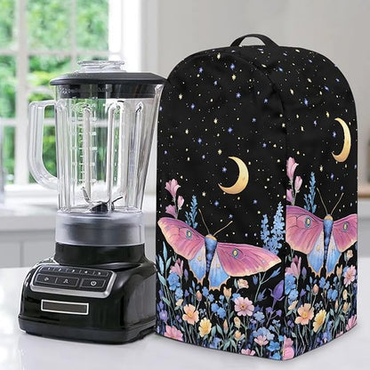 Butterfly Moon Blender Dust Cover, Drawstring Stand Mixer or Coffee Maker Appliance Covers, Anti Fingerprint Dust Proof Stain Resistant Blender Covers for Home Kitchen Decor