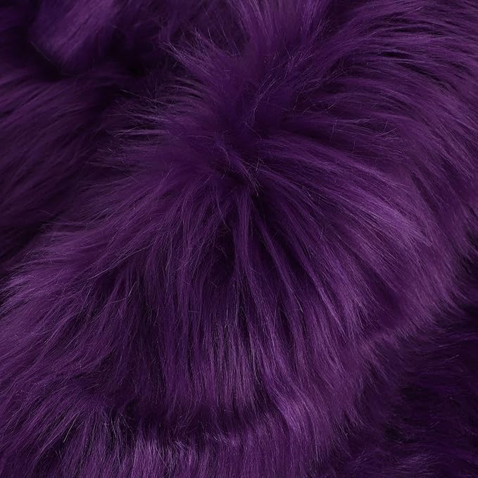uxcell Heart Shaped Rugs for Bedroom,Small Aesthetic Carpet Girls,Cute Shaggy Floor Mirror Mat,Pastel Furry Throw Rug 2.3ftx3ft, Purple