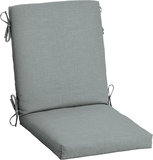 Arden Outdoor Dining Chair Cushion, 20 in x 20 in, Weather-Proof, Rain-Proof, Fade Resistant Patio Cushion for Patio, Dining, or Rocking Chairs 20 x 20, Stone Grey Leala