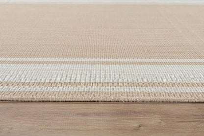 Beverly Rug Outdoor Rug 8x10 Modern Bordered Area Rugs for Indoor and Outdoor Patio Deck Porch Garden Waterproof Weather Sun Resistant Washable Outside Carpet (8 x 10 Beige)