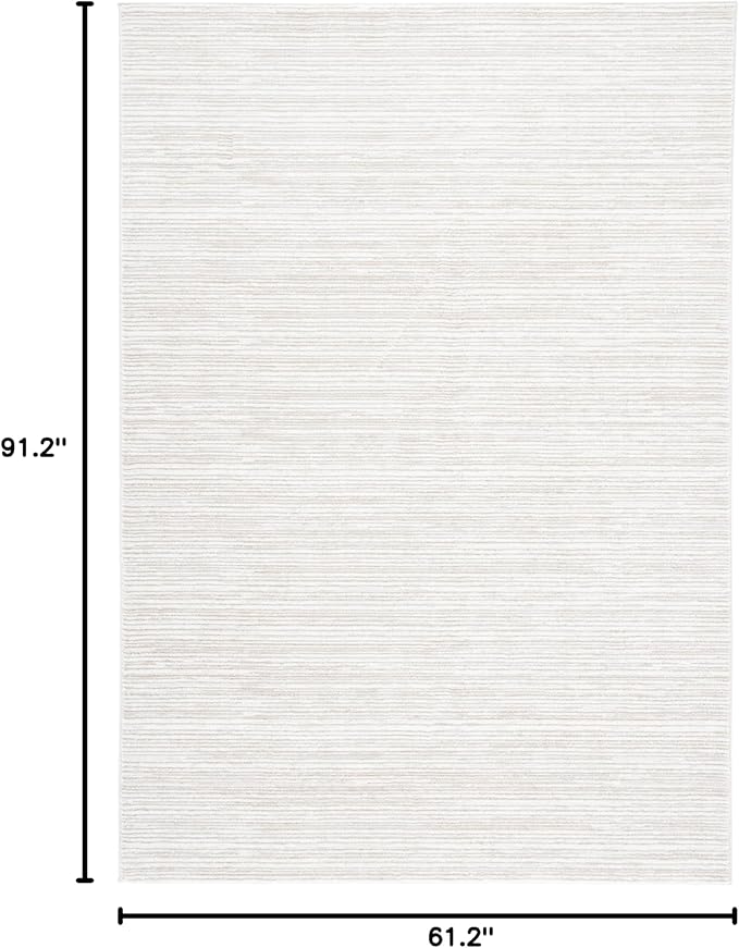 SAFAVIEH Vision Collection Area Rug - 5'1" x 7'6", Ivory, Modern Ombre Design, Non-Shedding & Easy to Clean, Ideal for Living Room, Bedroom, Dining Space (VSN606J)