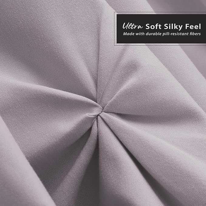 Nestl Dusty Purple Bed Skirt Queen Size, Pinch Pleat Queen Bed Skirt, 14" Inch Drop Queen Bedskirt Hotel Quality Dusty Purple Bed Skirts Microfiber Bedskirt for Queen Bed, Dusty Purple Queen Bed Skirt