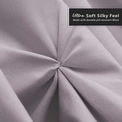 Nestl Dusty Purple Bed Skirt Full Size, Pinch Pleat Full Bed Skirt, 14" Inch Drop Full Bedskirt, Hotel Quality Dusty Purple Bed Skirts, Microfiber Bedskirt for Full Bed, Dusty Purple Full Bed Skirt