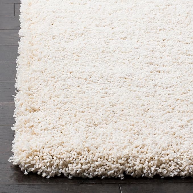 SAFAVIEH Milan Shag Collection Accent Rug - 2' x 3', Ivory, Non-Shedding & Easy Care, 2-inch Thick, Ideal for The Living Room, Dining Room, Bedroom (SG180-1212-2)