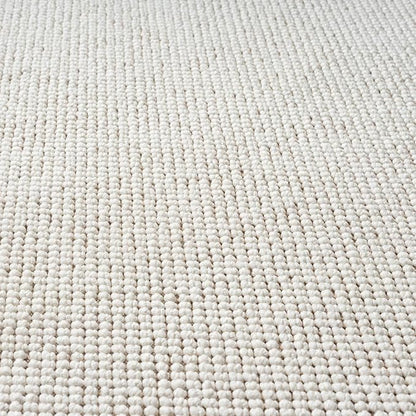 LUXE WEAVERS Solid Machine Woven Cream 5x7 Area Rug, Indoor Stain-Resistant Carpet