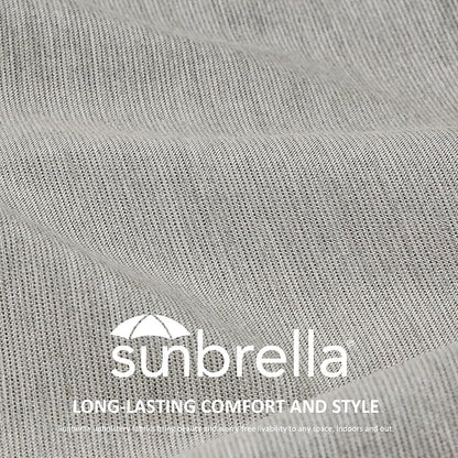 Sunbrella Outdoor Separate High Back Cushion Seat Pads, 2-Pack 44 x 21 Inch Water-Repellent & Fade-Resistant Patio Furniture Cushions with Ties for Adirondack, Rocking Chairs, Specrtum Pebble