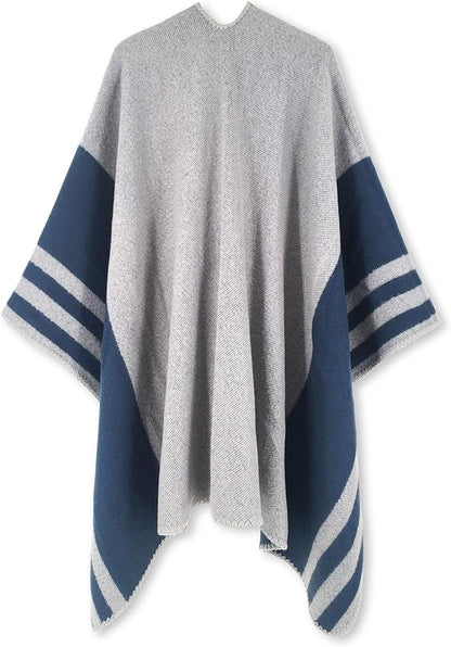 Moss Rose Women's Travel Plaid Shawl Wrap Open Front Poncho Cape for Fall Winter
