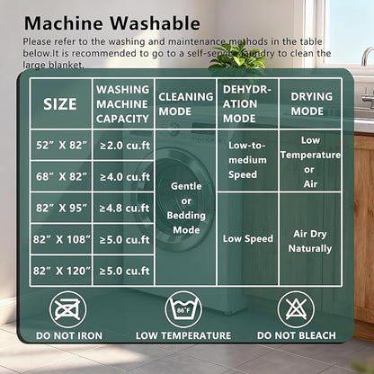 Waterproof Blanket for Bed, Leak Proof Dog Couch Blankets Reversible, Pet Throw Sofa Furniture Protector Machine Washable-82 x120,Green+Cream