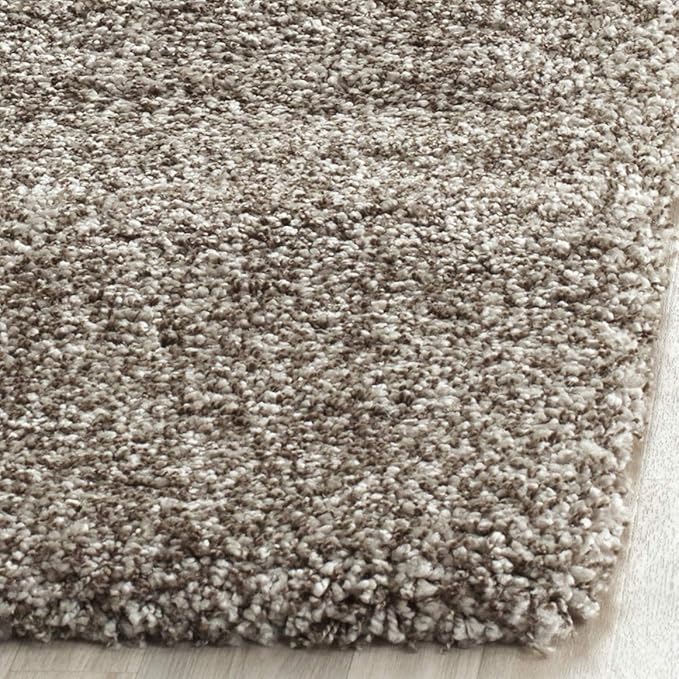 SAFAVIEH Milan Shag Collection Runner Rug - 2' x 8', Grey, Solid Design, Non-Shedding & Easy Care, 2-inch Thick Ideal for High Traffic Areas in Living Room, Bedroom (SG180-8080)
