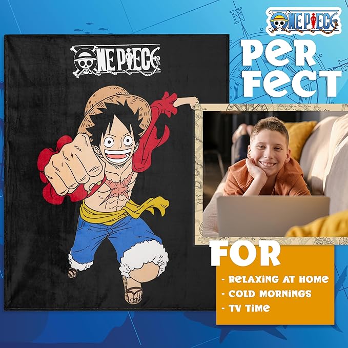 One Piece Fleece Blanket Super Soft Blanket Throw Bed Accessories 150 x 130cm Sofa Throw Bed Blankets Anime Gifts
