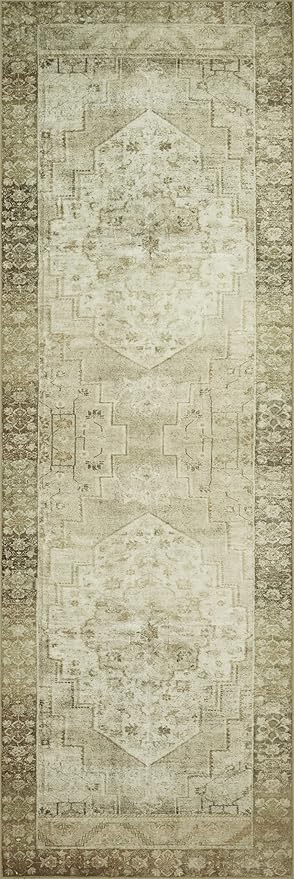 Loloi Magnolia Home by Joanna Gaines Banks Collection BAN-06 Natural/Granite 5'-0" x 7'-6", .13" Pile Height, Machine Washable, Area Rug