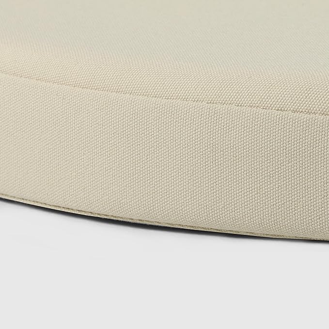 WestinTrends Solace Outdoor Patio Kitchen Dining Chair Round Seat Cushions Set of 4, 16 x 16, Beige