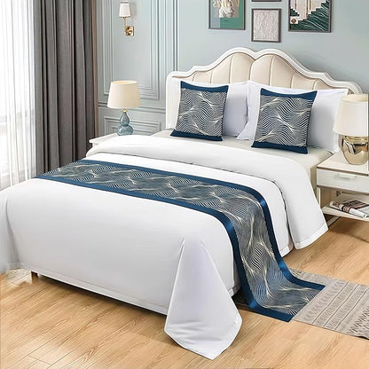 Bed Runner for Guest Room，Luxury Bed Runner，Wedding Bed Runner，Embroidered Bed Runner，Breathable Washable，Hotel Decor，Bed Decorations ，for Home Hotel Decorations(G,50 * 240cm)