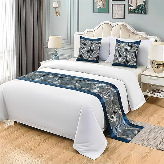 Bed Runner for Guest Room，Luxury Bed Runner，Wedding Bed Runner，Embroidered Bed Runner，Breathable Washable，Hotel Decor，Bed Decorations ，for Home Hotel Decorations(G,50 * 240cm)