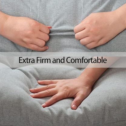 FUNHOME Outdoor Bench Cushion 48 x18 inch with Non-Slip Grips,Water Resistant Porch Swing Cushion,Bench Pillow Pads,Tufted Cushions for Patio Garden Furniture,48" Seat Cushions(Light Gray)