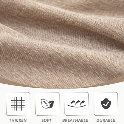 MEETSKY Couch Cover L Shape Sofa Cover for 3 Cushion Couch, Cover Protector Sofa Throw Cover for Couches Washable Soft Chenille Blend Modern Decorative for Living Room, 71" x 134", Khaki