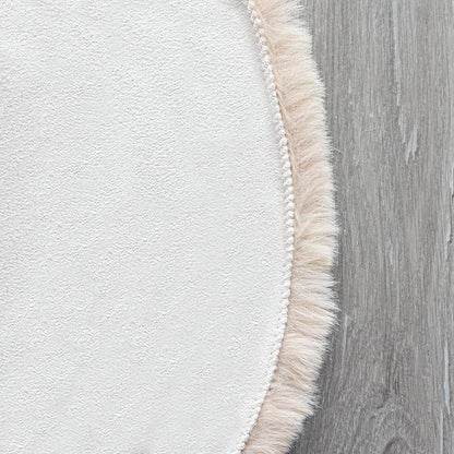 Light Brown Beige Plush Faux Rabbit Shaggy Fur Area Rugs for Living Room Washable Fuzzy Rug Runner Small 2x4 Nursery Rug