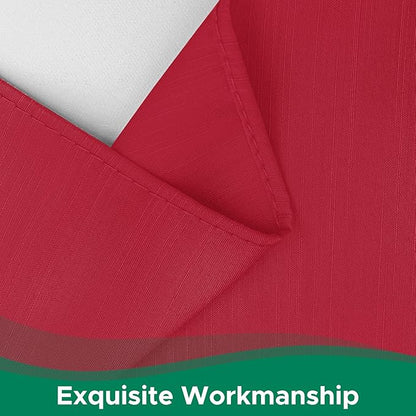 Biscaynebay Wrap Around Bed Skirts for King & Cal King Beds 18" Drop, Red Adjustable Elastic Dust Ruffles Easy Fit Wrinkle Resistant Silky Luxurious Fabric Machine Washable