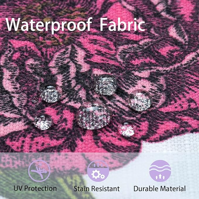 Outdoor Bench Cushion 48 x18 inch with Non-Slip Grips,Water Resistant Porch Swing Cushion,Bench Pillow Pads,Floral Tufted Cushions for Patio Garden Furniture,48" Seat Cushions(Butterfly Flower)
