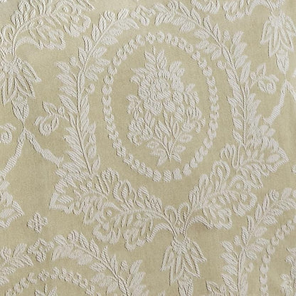 Timeless Vintage Style Bedding with Fringe Edges | Neutral Sage and Ecru | Textured Matelasse Rose Medallions and Leaves | 5-Pc Lightweight Bed Set: Oversized Full Bedspread & 4 Standard Pillow Shams