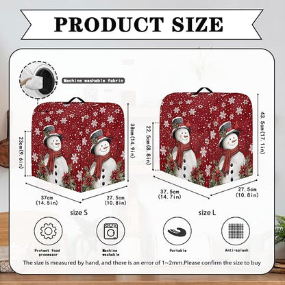 Stand Mixer Cover Dust Covers for 6-8 Stand Mixer Protector Compatible with 6-8 Quart Kitchen Aid Mixer Christmas Xmas Snowman Snowflake Print