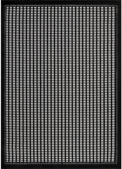 Beverly Rug Micro Loop Area Rug Black/White 5x7 Geometric Modern Luxury Zebra Durable Soft Indoor Rugs for Living Dining Room Office Stain Resistant Non Shedding Casual Indoor Carpet 5 x 7