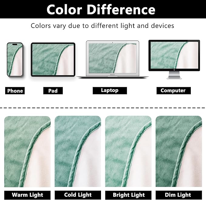 Waterproof Blanket for Couch, Leak Proof Dog Bed Blankets Reversible, Pet Throw Sofa Furniture Protector Machine Washable-52 x82,Green+Cream