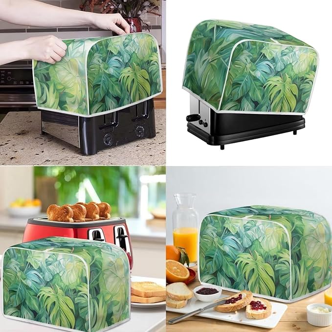 Palm Tree Dust Cover for Kitchen Blender, Toaster, Bread Maker - Washable, Dustproof Kitchen Appliance Protection Accessories