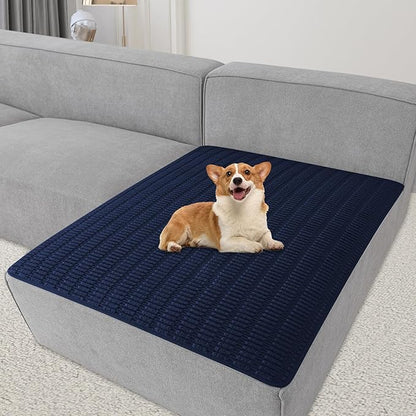 Foxdecor Couch Cover Sofa Covers Washable, Dog Bed Cover Couch Covers for 3 Cushion Couch Sofa Pet Friendly, Dog Couch Cover Furniture Covers for Pets.(Dark Blue 40x50 inch)