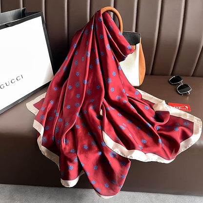 Fashion Scarves Scarf 100% Silk Feeling Scarf Silk Like Scarves Long Lightweight Sunscreen Shawls for Women
