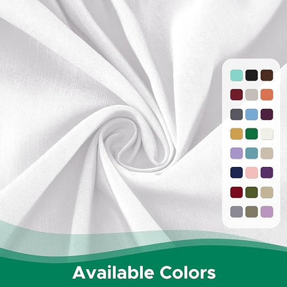 Biscaynebay Wrap Around Bed Skirts for King & Cal King Beds 16" Drop, White Adjustable Elastic Dust Ruffles Easy Fit Wrinkle & Fade Resistant Silky Luxurious Fabric Solid Machine Washable