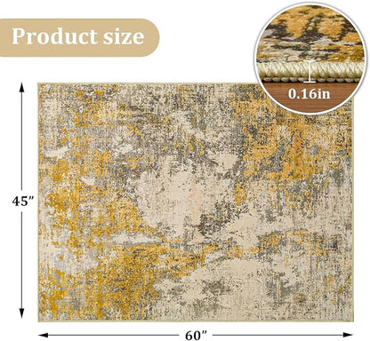Office Chair Mat for Hardwood Floor, 60"x45" Easy Glide Computer Chair Mat Protector for Rolling Chair Under Desk Rug Nonslip Backing, Machine Wash
