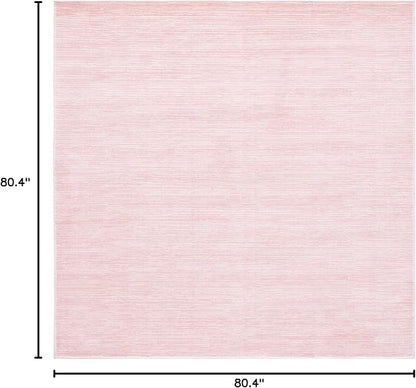 SAFAVIEH Vision Collection Area Rug - 6'7" Square, Pink, Modern Ombre Design, Non-Shedding & Easy to Clean, Ideal for Living Room, Bedroom, Dining Space (VSN606U)