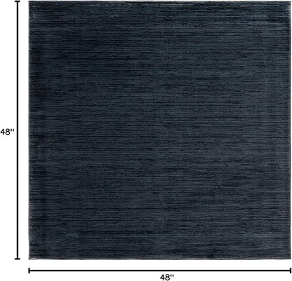 SAFAVIEH Vision Collection Area Rug - 4' Square, Black, Modern Ombre Design, Non-Shedding & Easy to Clean, Ideal for Living Room, Bedroom, Dining Space (VSN606Z)