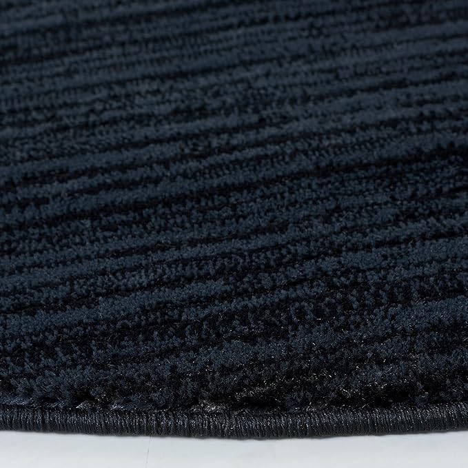 SAFAVIEH Vision Collection Area Rug - 6'7" Round, Black, Modern Ombre Design, Non-Shedding & Easy to Clean, Ideal for Living Room, Bedroom, Dining Space (VSN606Z)